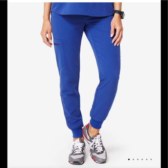 NWT FIGS Zamora Joggers Scrubs Pants Winning Blue Limited Edition - Picture 2 of 11